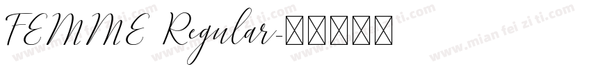 FEMME Regular字体转换